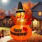 GOOSH 6 Ft Thanksgiving Inflatables Turkey Blow Up Yard Ghost with Built-in LEDs
